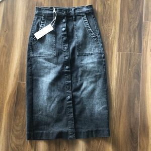 Level 99 black jean skirt